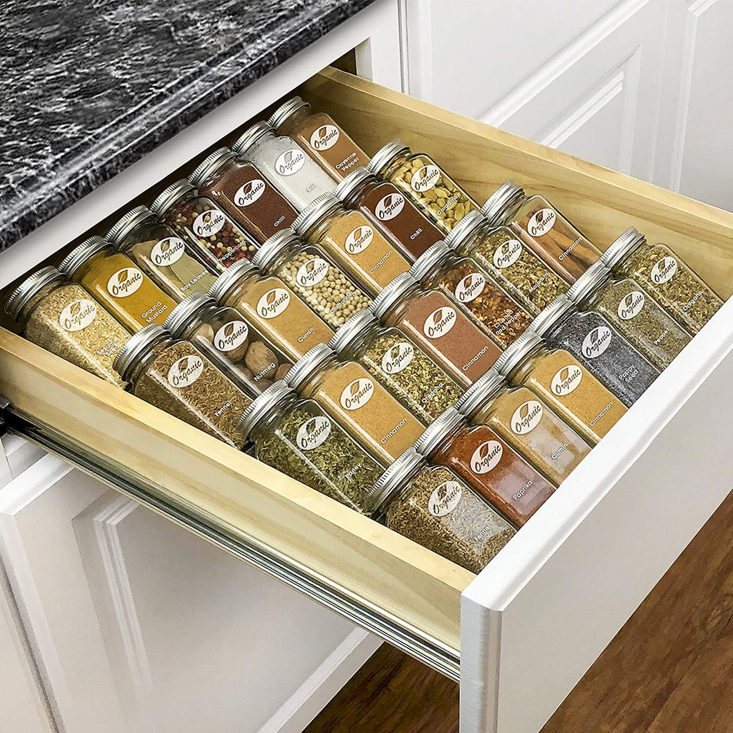 Insert 4-Tier Heavy Gauge Steel Drawer Organizer for Kitchen Cabinets